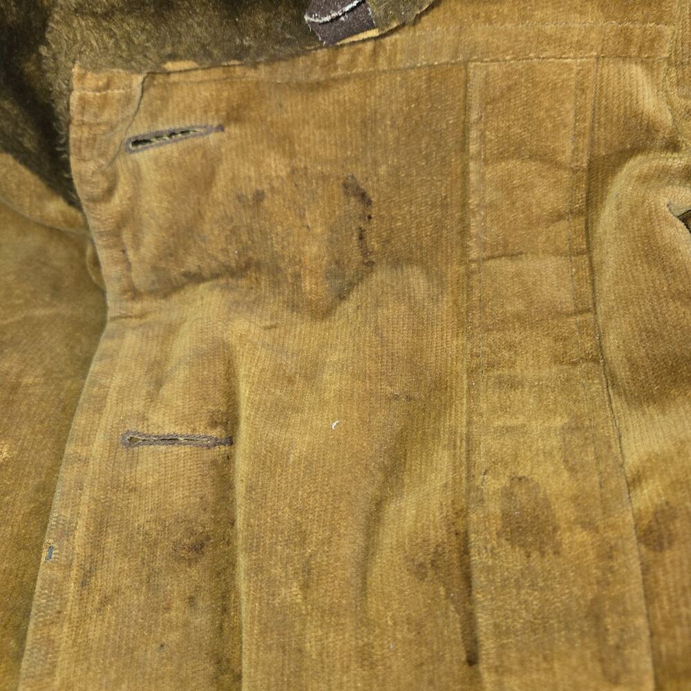 Vintage Distressed Corduroy Coat Put On Show Halloween Costume Prop Sz 22 Brown - Picture 7 of 16